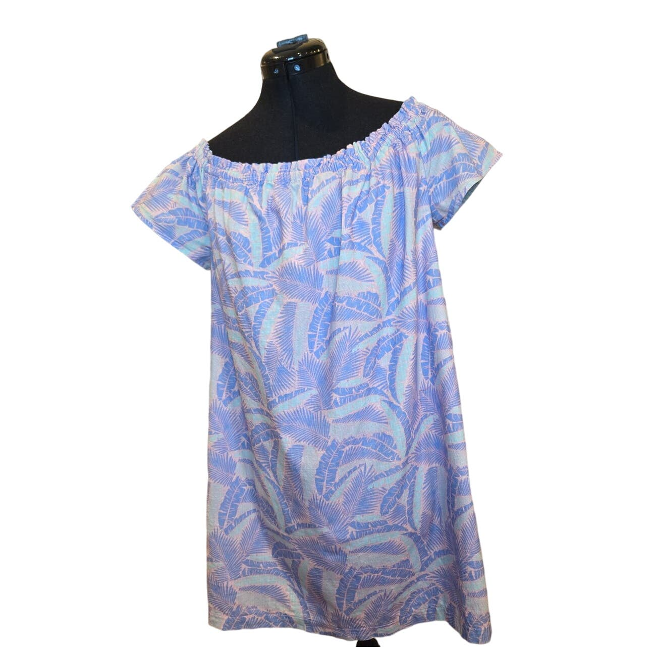 Vineyard Vines Mini Dress Palm Tropical Design Medium M.